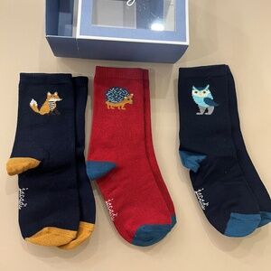 NEW (no tags) Jacadi - Toddler Animal Socks Sizes 27-30  - Set of 3